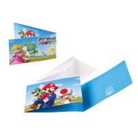 Einladungskarten 8er Super Mario,m. Umschlag