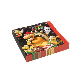 Serviette 33x33cm Super Mario