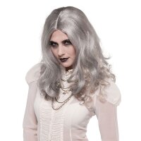 Perücke Zombiefrau grau