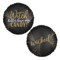 Folienballon Wicked im Satin Look D43cm sortiert