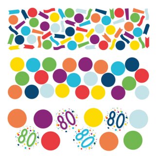 Konfetti Zahl 80 34g Confetti Birthday