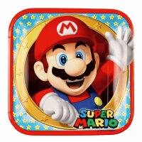 Pappteller Super Mario 23 x 23 cm 8 Stück