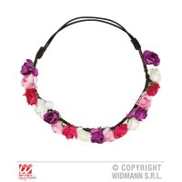 Haarband mit Blumen 4-farbig