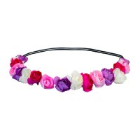 Haarband mit Blumen 4-farbig