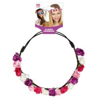 Haarband mit Blumen 4-farbig