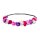 Haarband mit Blumen 4-farbig