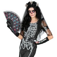 Handschuhe Dia de Los Muertos 40 cm