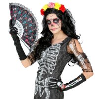 Handschuhe Dia de Los Muertos 40 cm