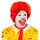 Perücke Clown Ronald rot