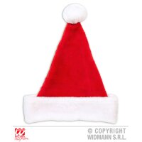 Weihnachtsmannmütze aus Plüsch