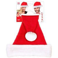 Weihnachtsmannmütze aus Plüsch