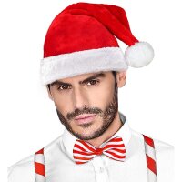 Weihnachtsmannmütze aus Plüsch