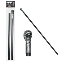 Totenkopfstab 105 cm zerlegbar schwarz/silber