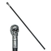 Totenkopfstab 105 cm zerlegbar schwarz/silber