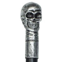 Totenkopfstab 105 cm zerlegbar schwarz/silber