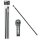 Totenkopfstab 105 cm zerlegbar schwarz/silber