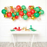 Ballongirlande Weihnachten 4m 60teilig