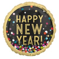 Folienballon Jumbo HNY Konfetti 71cmx71cm