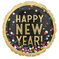 Folienballon Jumbo HNY Konfetti 71cmx71cm