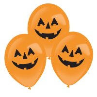 Luftballons LED Kürbis 27,5cm 4er