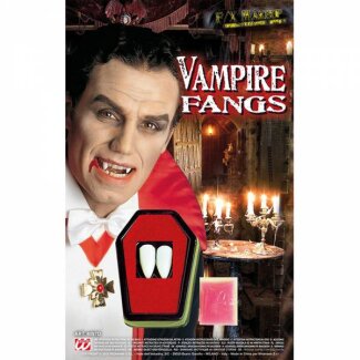 Vampirzähne weiß 2 Stück