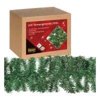 Idena LED Tannengirlande 100er warmweiß 5m Timer