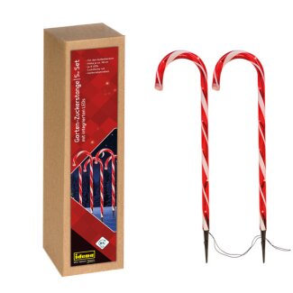 Idena 5 LED Zuckerstangen 38cm 40 LED rot 6h Timer