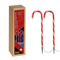 Idena 5 LED Zuckerstangen 38cm 40 LED rot 6h Timer