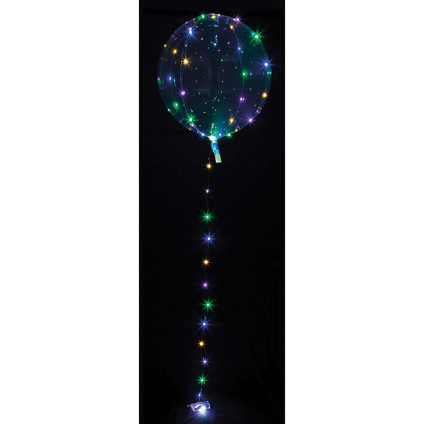 Folienballon Clearz transparent mit LED bunt