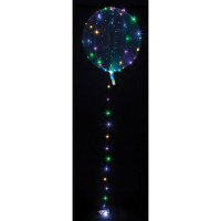 Folienballon Clearz transparent mit LED bunt