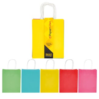 Idena Papiertüten 10er 26x31cm 5 Farben FSC-Mix