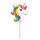 Folienballon Mini Shape Regenbogen Einhorn am Papierstab