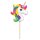 Folienballon Mini Shape Regenbogen Einhorn am Papierstab