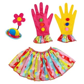 Kostümset Clown für Frauen 3-teilig