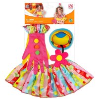 Kostümset Clown für Frauen 3-teilig