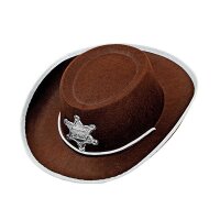 Cowboyhut braun aus Filz