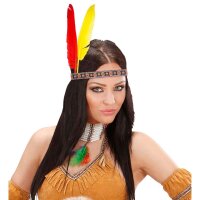 Indianerhaarband mit 2 Federn