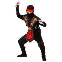 Kinderkostüm Kombat Ninja Set 12teilig rot Gr.116