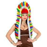 Kopfschmuck Indianer extra lang 160 cm