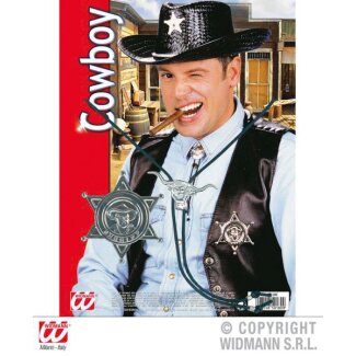 Cowboy-Set 2-teilig Stern & Kordelkrawatte