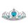Tiara Silber mit türkisen Edelsteinen