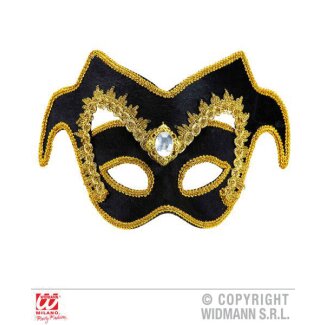 Venezianische Maske schwarz/gold