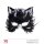 Katze Federmaske schwarz