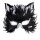 Katze Federmaske schwarz
