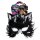 Katze Federmaske schwarz