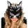 Katze Federmaske schwarz