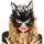 Katze Federmaske schwarz