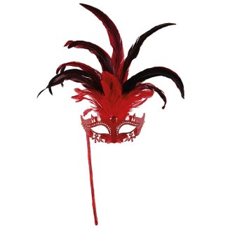Augenmaske mit Stab Rot