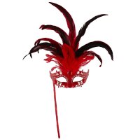 Augenmaske mit Stab Rot