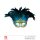 Maske Contessa Blau mit Glitzer & Federn